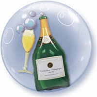 24 Inch Champagne Bubbles Double Bubble Balloon