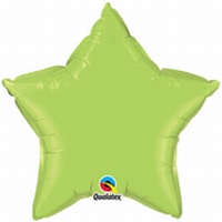 20 Inch Lime Green Star Foil