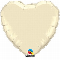 18 Inch Pearl Ivory Heart Foil