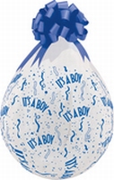Q18 Inch Its A Boy-A-Round D/clear With Blue Ink 25ct