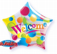 22 Inch Star Welcome Big Dots Deco Bubble Balloon