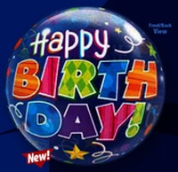 Birthday Party Patterns Bubble Balloon