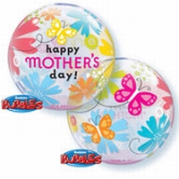 22 Inch Mothers Day Butterfly Floral Bubble