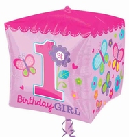 Sweet Girl 1st Birthday Cubz Foil Balloon