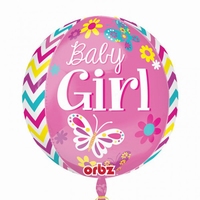 Baby Girl Orbz Foil Balloon