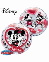 Mickey And Minnie I Love You Single Bubble Balloon