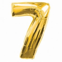 Number 7  Gold Supershape Balloons