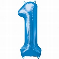 Number 1 Blue Supershape Balloons