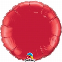 36 Inch  Ruby Red Round Foil