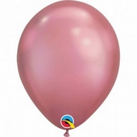 Q11 Inch Chrome Mauve Latex Balloons 100pk