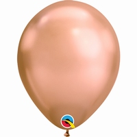 Q11 Inch Chrome Rose Gold Latex Balloons 100pk
