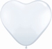 Q15 Inch Heart  Standard - White 50pk 