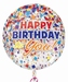 Happy Birthday Clear Confetti Orbz Foil Balloon 