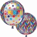 Happy Birthday Stripes And Bursts Orbz Foil Balloon 