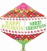 Christmas Colourful Dots Anglez Foil Balloon 