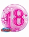 18th Pink Starburst Sparkle Single Bubble 
