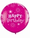 3ft Wild Berry Birthday Sparkles Giant Latex Balloons 2pk 