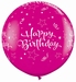 3ft Wild Berry Birthday Shining Star Giant Latex Balloons 2p 