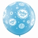 3ft Baby Boy Dots A Round Giant Latex Balloons 2pk 