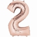 Number 2 Rose Gold Supershape Balloons 