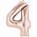 Number 4 Rose Gold Supershape Balloons 