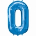 Number 0 Blue Supershape Balloons 